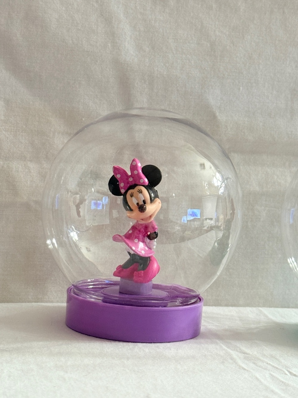 Disney Minnie Mouse & Ariel Snow Globe Pair - Purple & Teal Bases - Picture 2 of 3